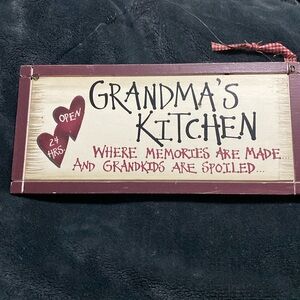 Grandmas kitchen wooden sign